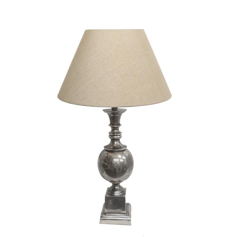 French Country Bella Grand Lampbase Antique Silver image number 1